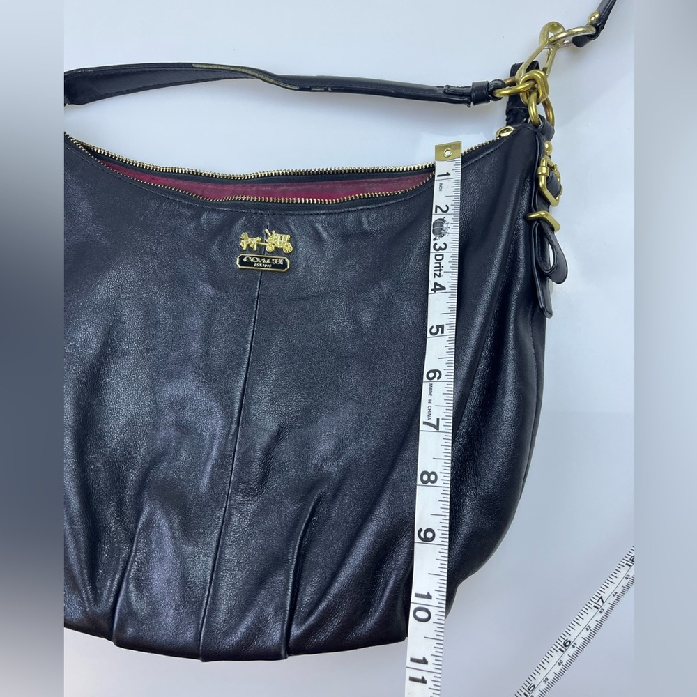 Coach Black Hobo Bag with Sling N239-22 - Picture 6 of 7